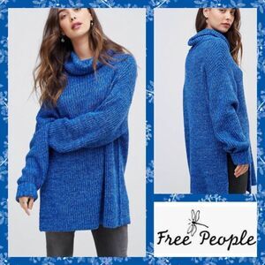 NWT MSRP $128 Free People Eleven Sweater in Blue Women's Size XS